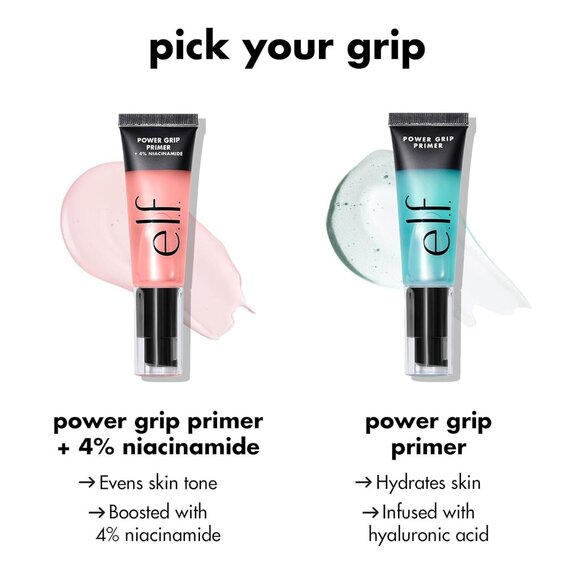 ELF Power Grip Primer Trio Set Hydrating Makeup Base With Niacinamide 0.5 Fl Oz - Picture 3 of 5